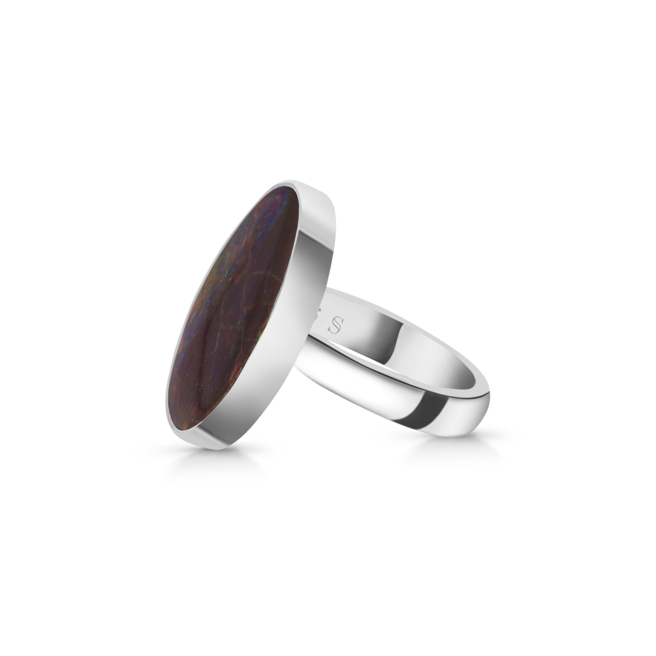 Ammolite Adjustable Ring-(AML-R-33)